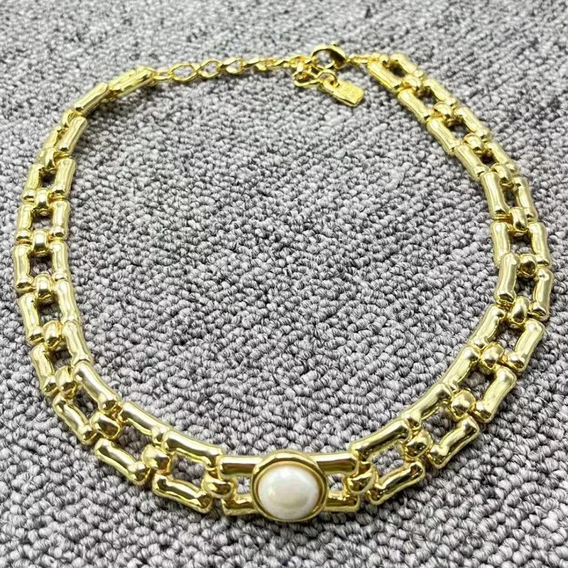 

Женское Ожерелье с жемчугом, простое и изысканное ожерелье с гальваническим покрытием unode 50 2023, романтический подарок для праздника, 925