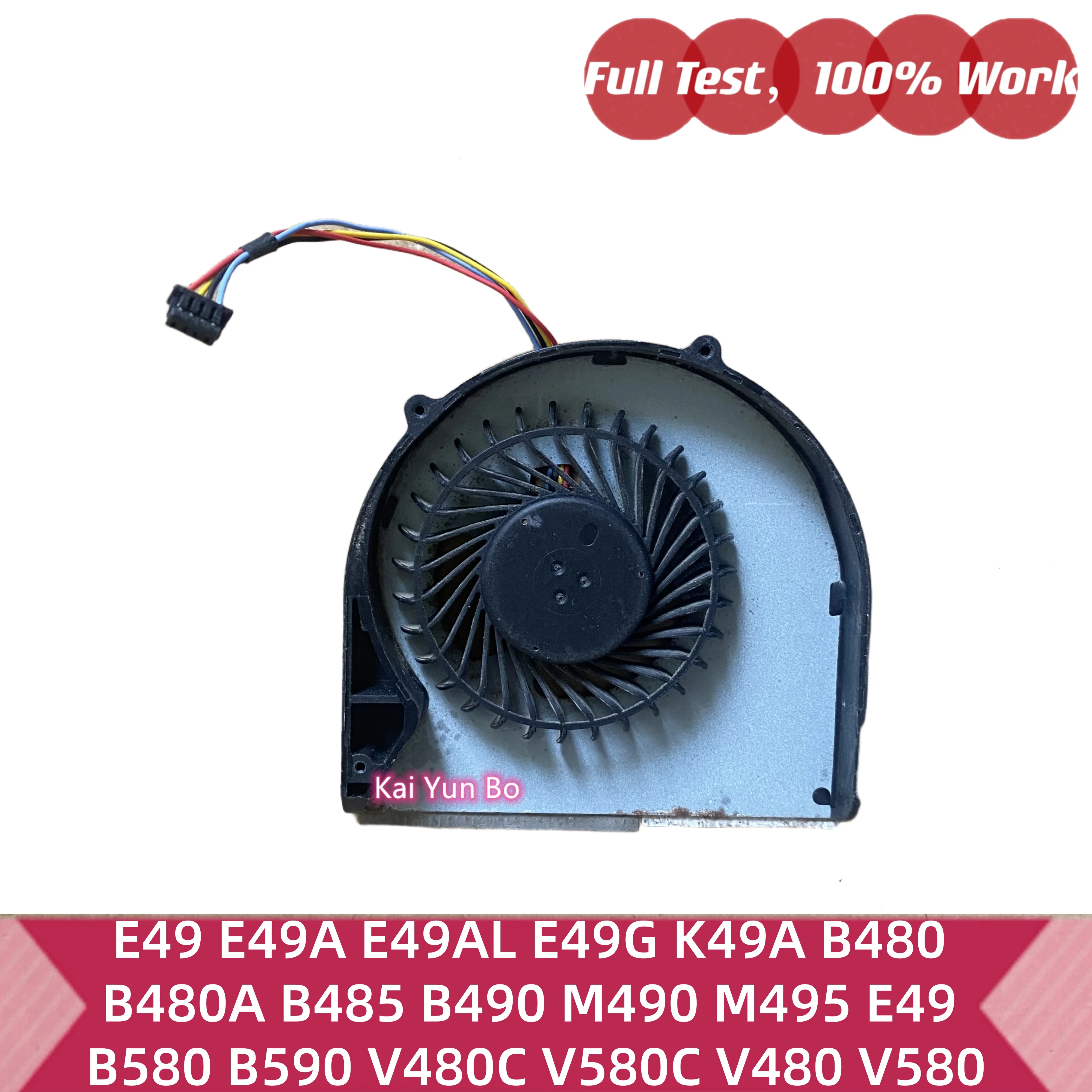 Ventilador de Resfriamento para CPU de Laptops Lenovo E49 E49A E49AL E49G K49A B480 B480A B485 B490 M490 M495 E49 B580 B590 V480C V580C V480 V580 60.4XB10.001 23.10619.001