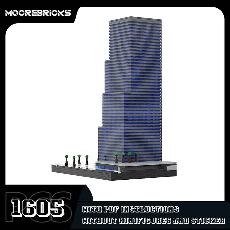 Citigroup Cenver LA Urban Ctreet View Assembly Building Blocks Kit Famous Skyscraper Models Bricks Architecture Toy Kids Present