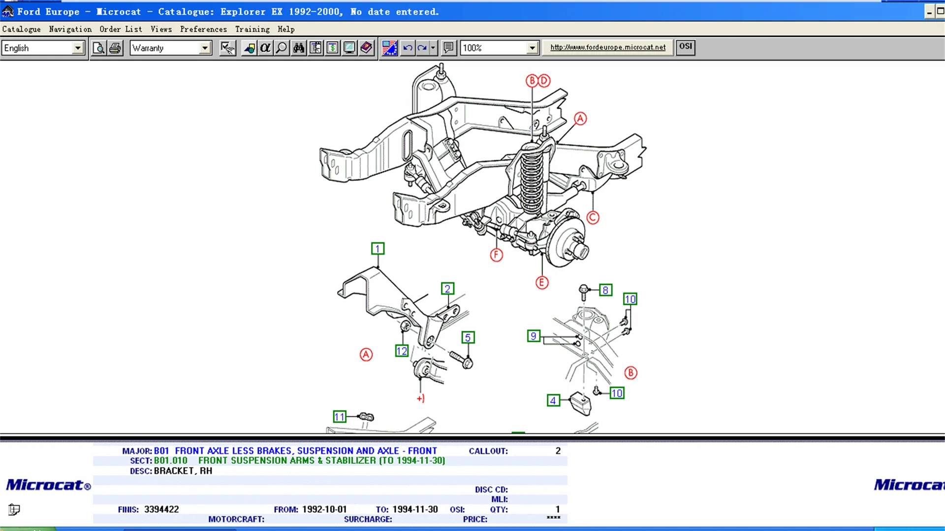 2020.08 Microcat Europe Ford EPC Parts Catalogue