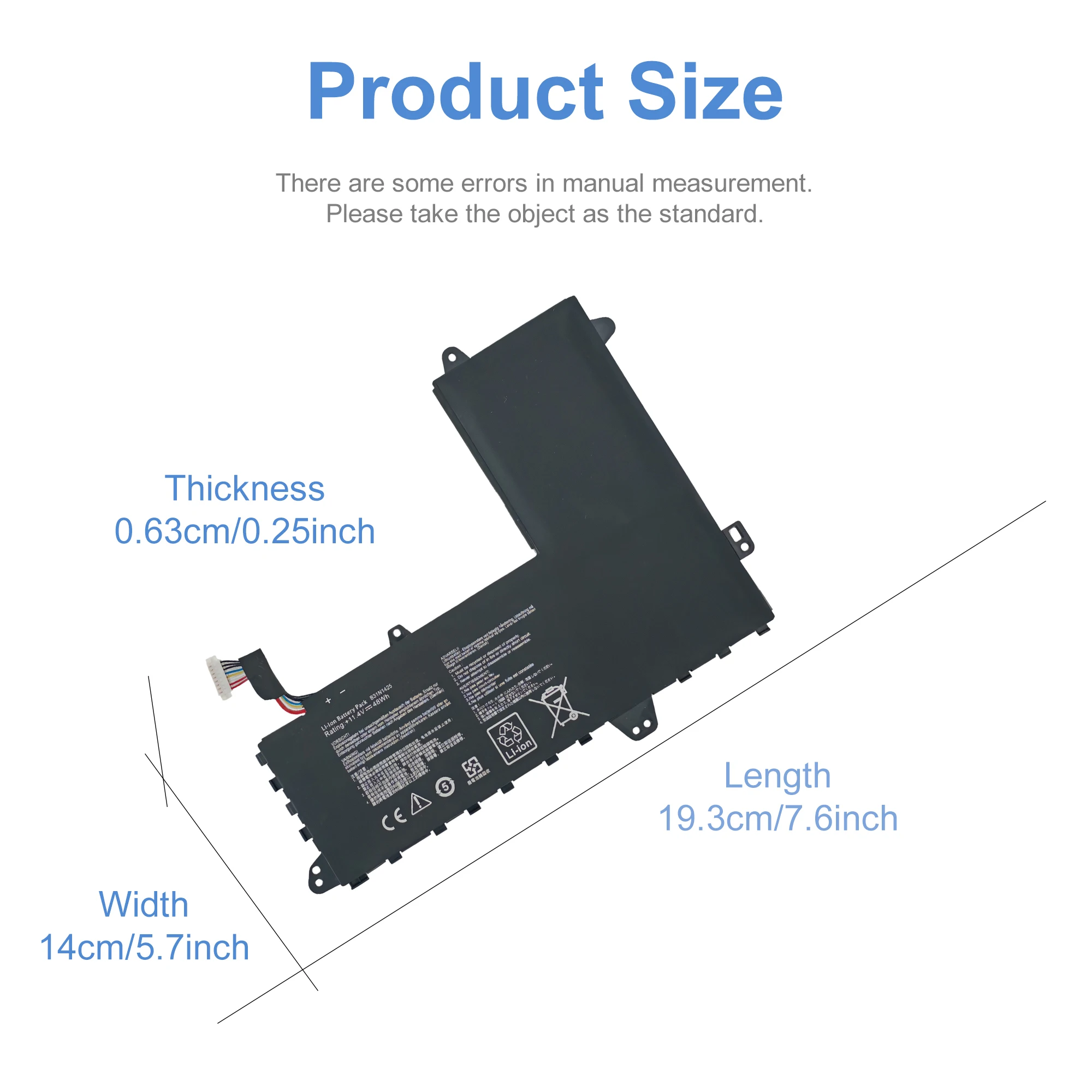 B31N1425 11.4V 48Wh Notebook Battery for Asus Eeebook E402S E402MA E402M WX0001H WX0018H WX0002T 3ICP7/60/81