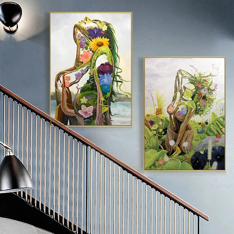 GATYZTORY 60X75cm Oil Painting By Numbers Flower and women On Canvas DIY Paint by numbers Frameless Digital Painting Home Decor