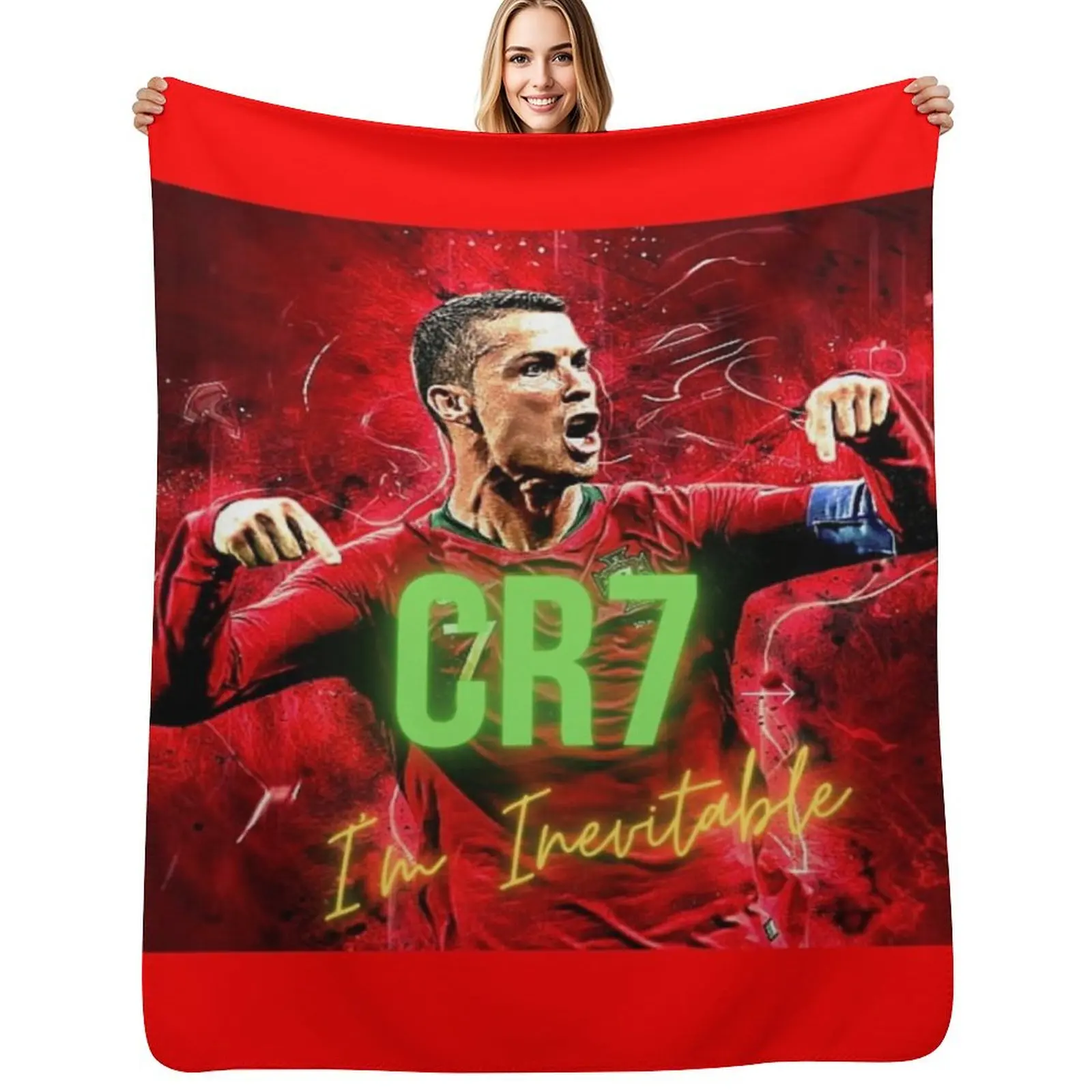 

CR7 Throw Blanket anime Soft Beds Multi-Purpose Soft Blankets