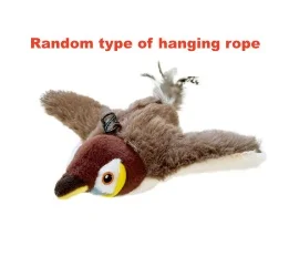 Knuffel voor huisdieren, bijtbestendig en valbestendig, flapperende, wiebelende vogel, zelfvermaak voor katten, gesimuleerde mus