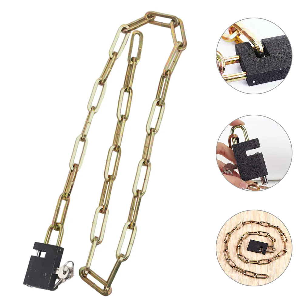 

Multi-Function Bike With 2 Keys Sturdy Iron Chain Lock For Bicycle Motorbike Motorcycle Anti-Theft Outdoor Cycling Security