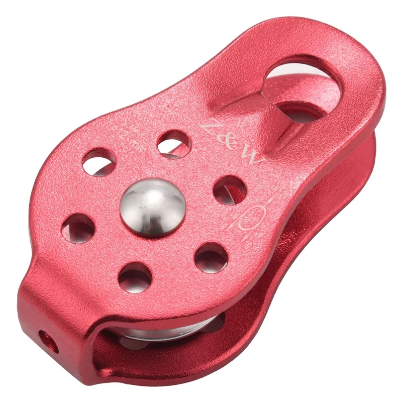 2 Pcs Rock Pulley Rope Tree Climbing Climber Arborist Fixed Pulley Red