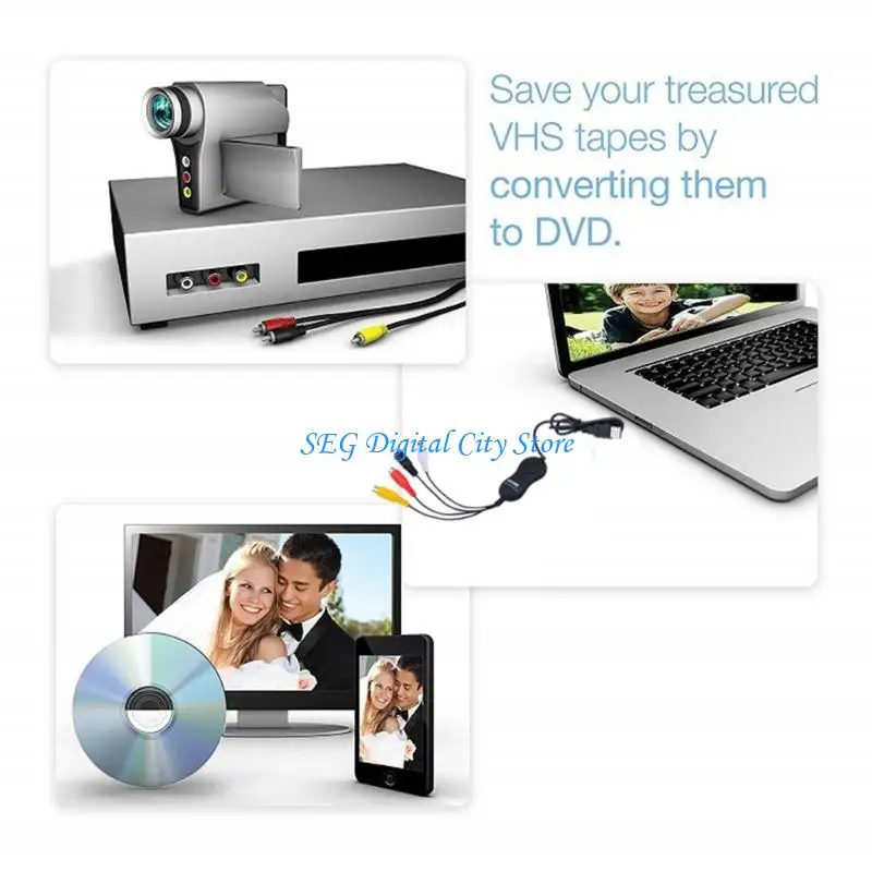 

U75B USB2.0 Video Card Analogs To Digital Converters For CVBS S Video Input 480pResolution DriverFree Plugs and Play