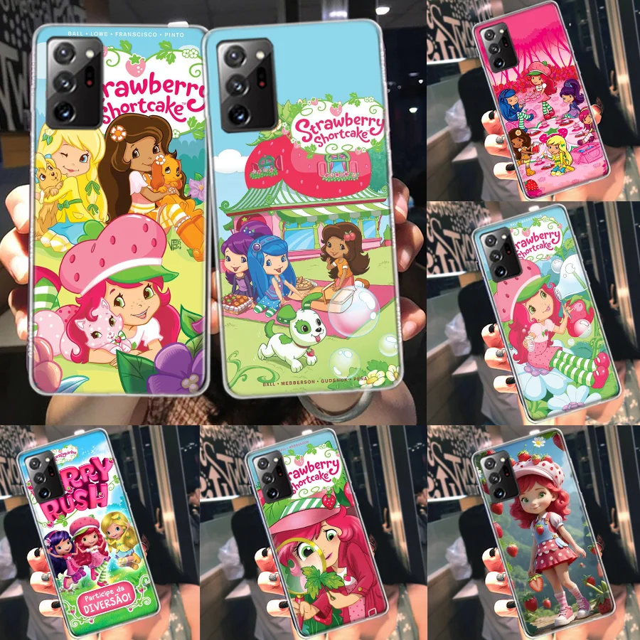 S-Strawberry Cute S-Shortcak Phone Case For Samsung Note 20 Ultra 10 9 8 Galaxy A05S A15 A25 A35 A55 M11 M12 M21 M30S M31 M32 M5