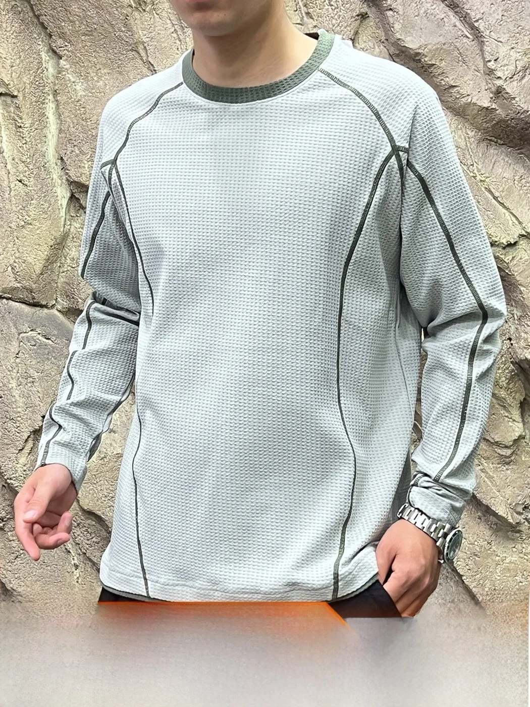  Washed Sweat-Wicking Breathable Base Shirt for Men And Women Outdoor Spring Autumn Casual Style Long Sleeve T-Shirt