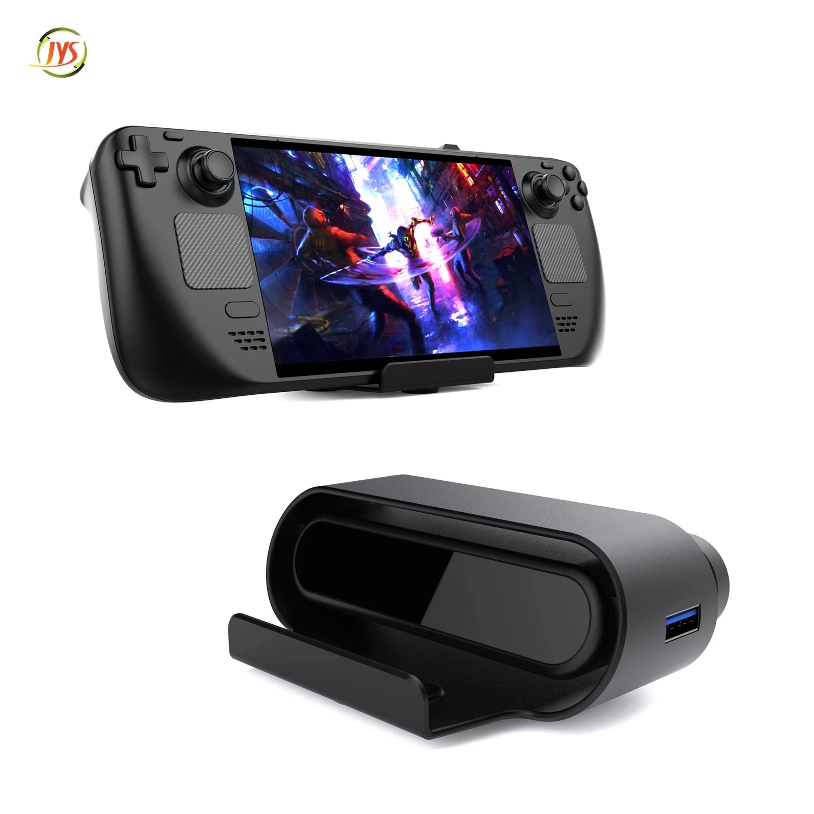 JYS-SD013 لوحدة تحكم ألعاب Steam Deck متعددة الوظائف قاعدة تلفزيون Steam Deck محول فيديو HDMI محمول باليد