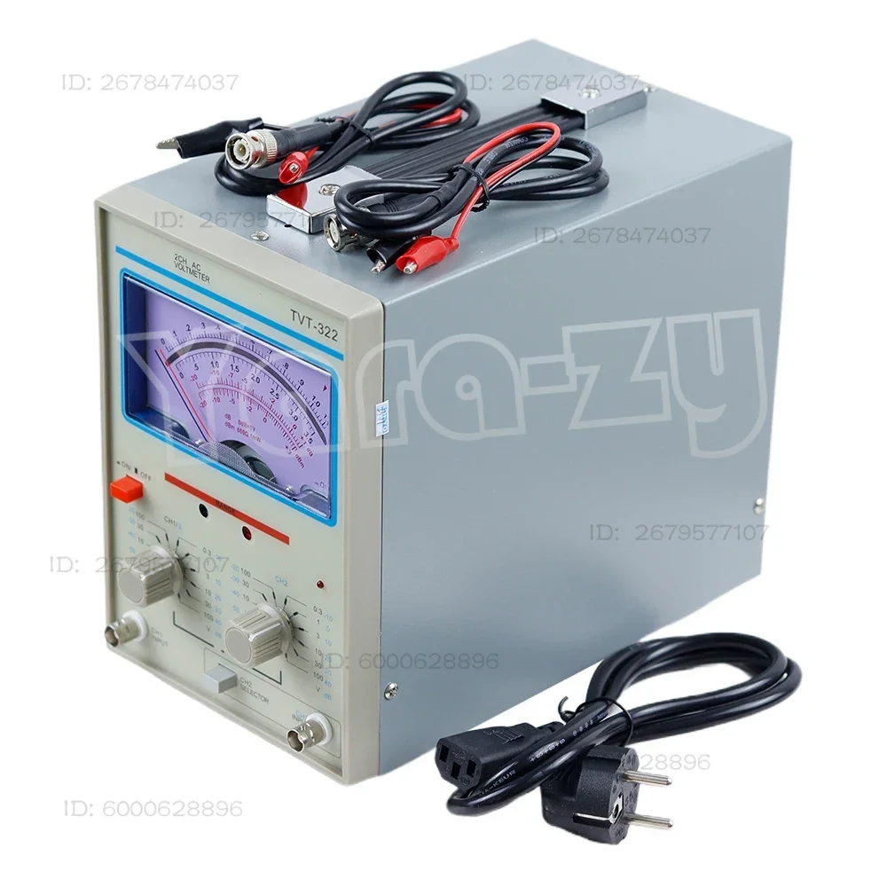 TVT-322 Dual Channel Milivoltmeter Double Needle Millivoltmeter New Design High Quality Pointer Voltage Measuring Instruments