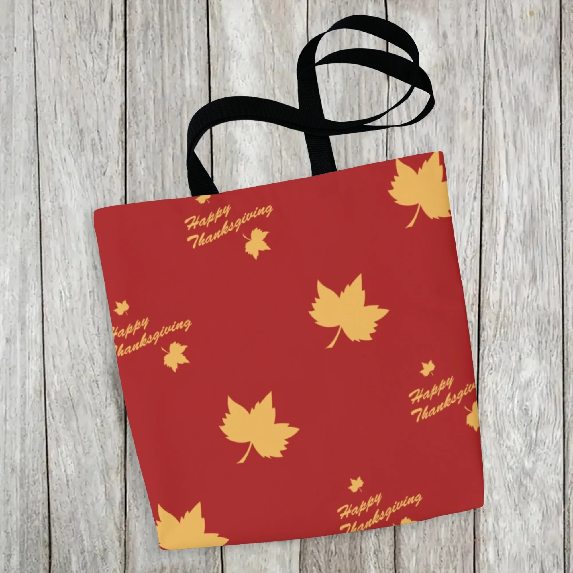 صديقة للبيئة الشكر القيقب قماش حمل حقيبة حمراء احتفالية التوضيح الكتف المرأة قابلة لإعادة الاستخدام التسوق مثالية لمستخدمي البيئة #3