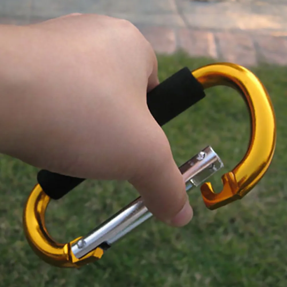 Extra Large Aluminum Alloy Buckle Carabiner Keychain Clip Hammock D-Ring Spring Aluminium