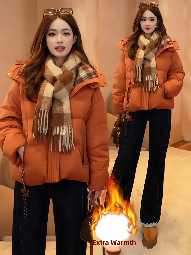 เสื้อแจ็คเก็ตบุขนหนานุ่มสไตล์เกาหลี ไซส์ใหญ่ สำหรับผู้หญิง แฟชั่นฤดูหนาว คุณภาพสูง ดีไซน์ทันสมัย