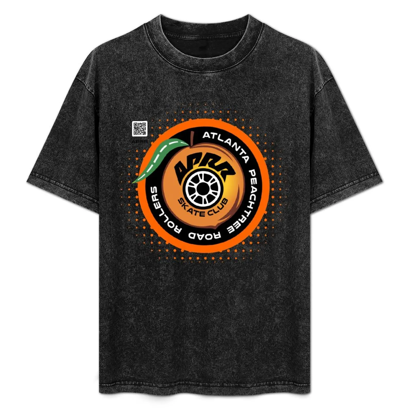 APRR Atlanta Skate Club Color Halftone with QR code T-Shirt Holiday Party T-Shirt for Men