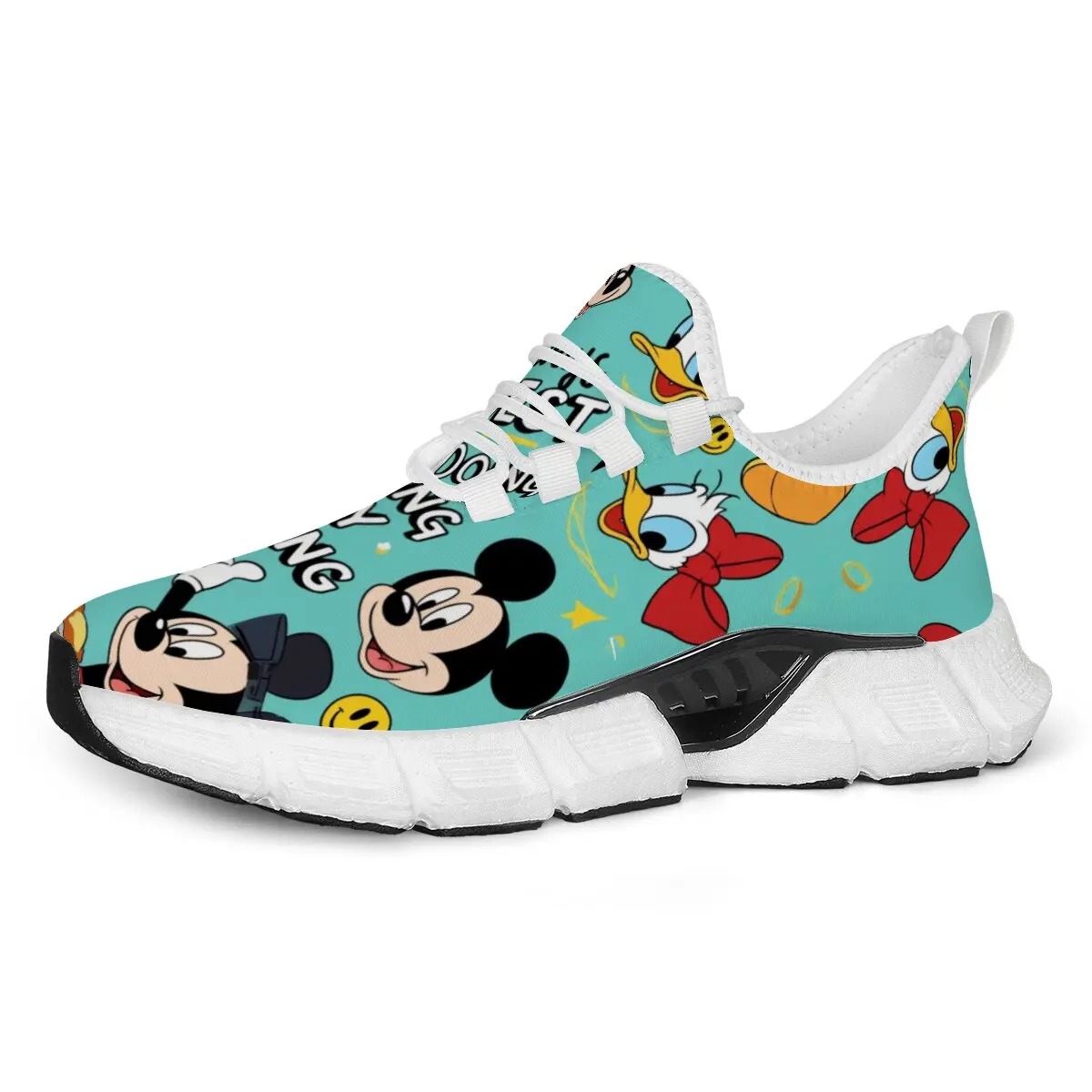 

Children and Adults' Sports Shoes Cartoon Hello Kitty Disney Series Mickey Patterned Flat Ultra-light Lace-up Casual Shoes
