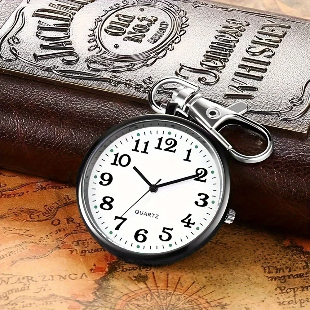 Tiny Cute Quartz Pocket Watch Keyring Minimalist Nurse Doctor Student Timepiece Pendant Necklace Child Gift Utility Tool Kit Set