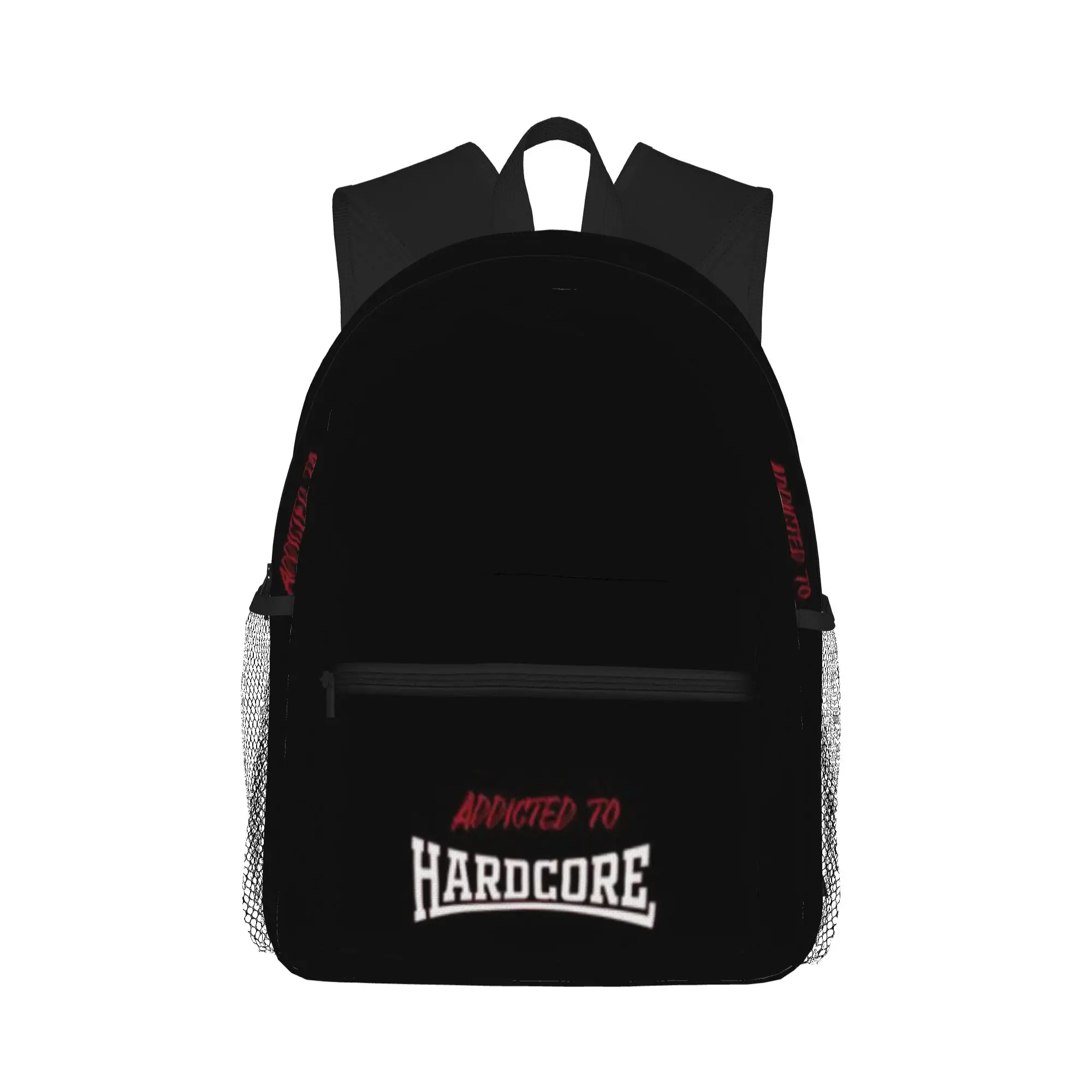 Addicted to Hardcore (White)  Casual Backpack for Students and Adults Feminina backpack