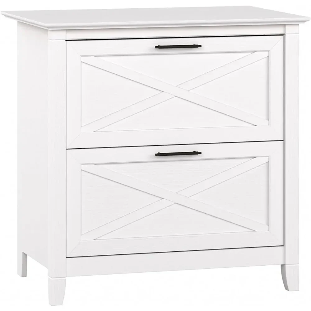 

Key West 2 Lateral File Cabinet Document Storage for Home Office Accent Chest With Drawers Pure White Oak Freight Free Furniture