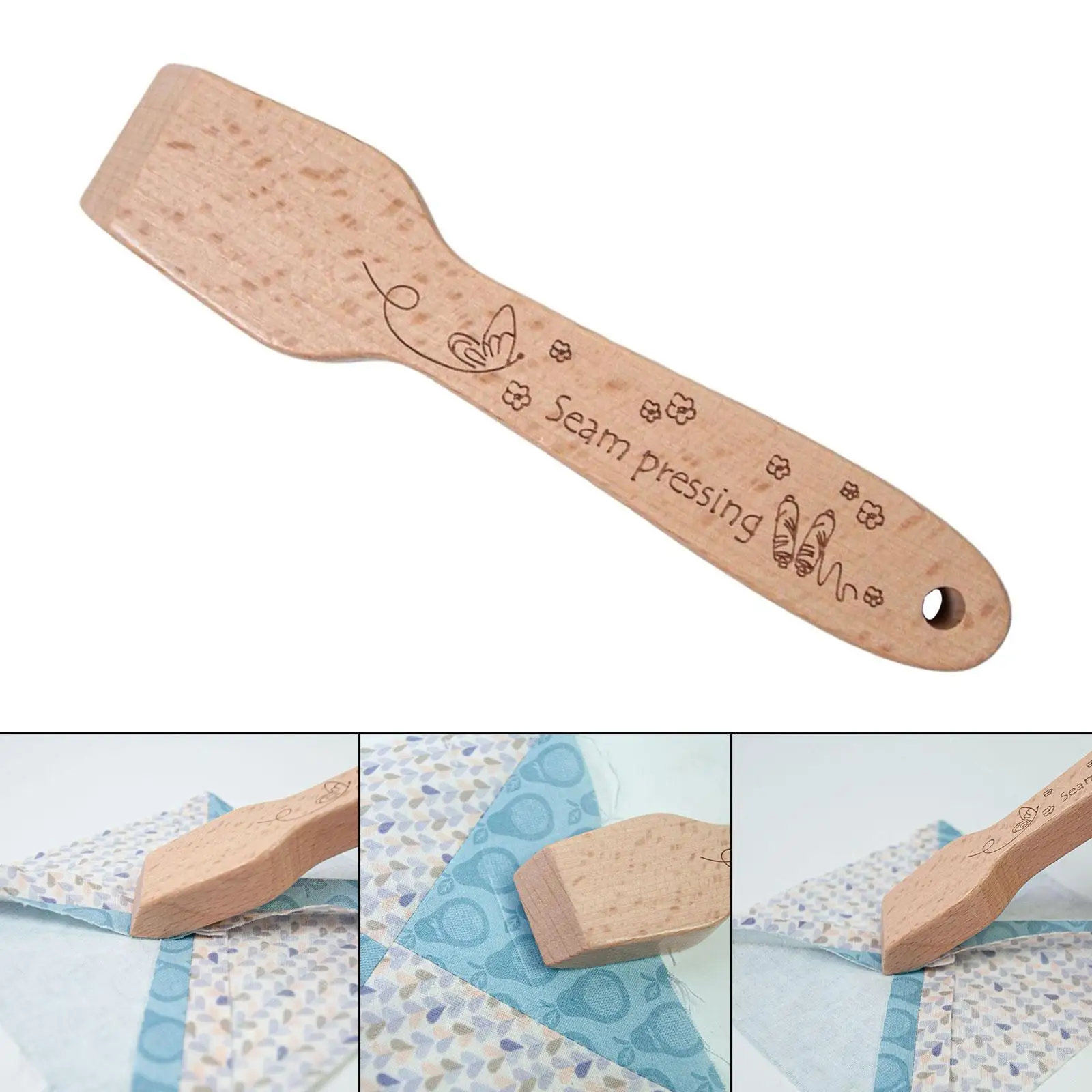 Angled Beech Wood Tailors Clapper Large Steam for Sewing Tailoring Quilting