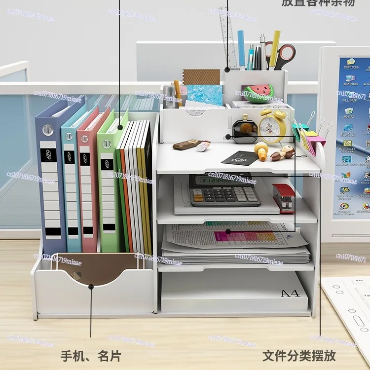 File Shelf Shelf Multi-layer Folder Storage Box Desktop Finishing Artifact Office Supplies Storage Shelf Book Stand