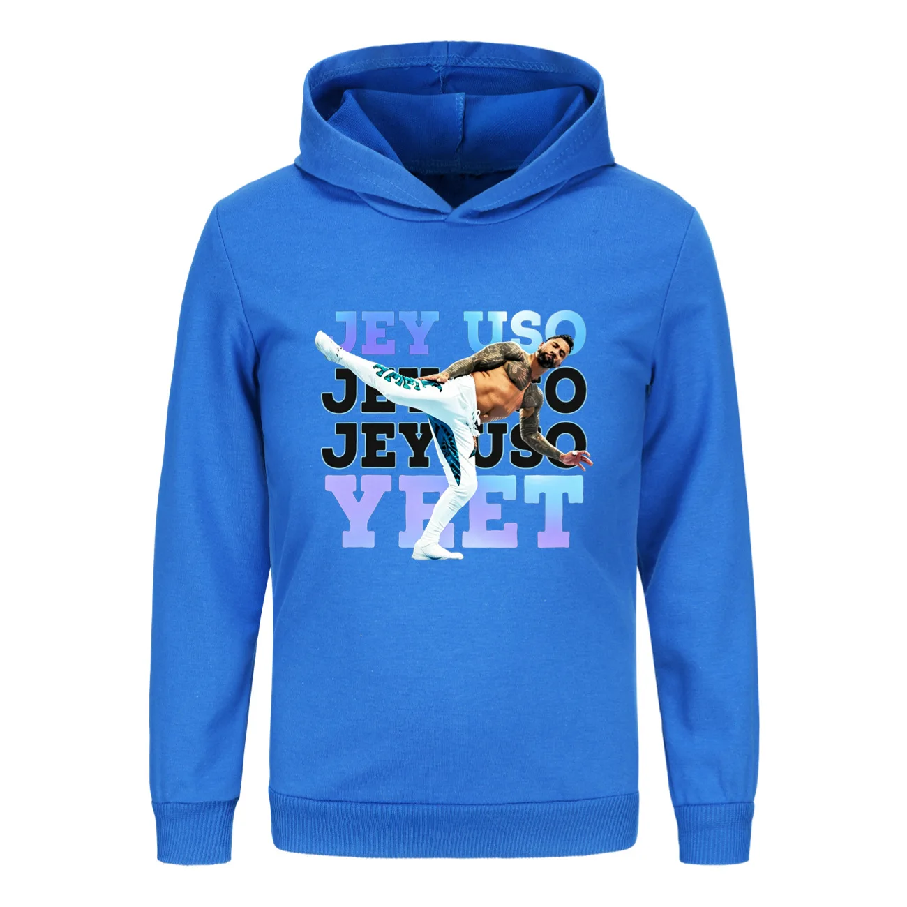 2026 Jey Uso Wrestling Hoodies Kids Fashion Yeet Wrestler Clothes Boys Hooded Casual Streetwear Girls Sweatshirts Child Clothing