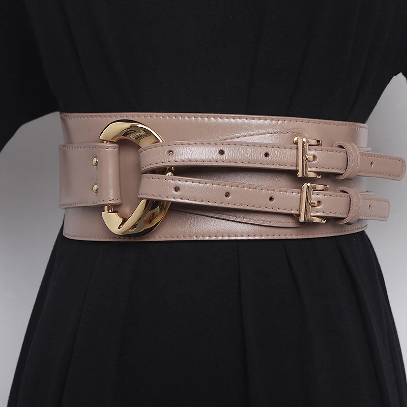 Fashion Irregular Cowhide Waist Seal Women's Decoration Suit Dress Sweater Belt