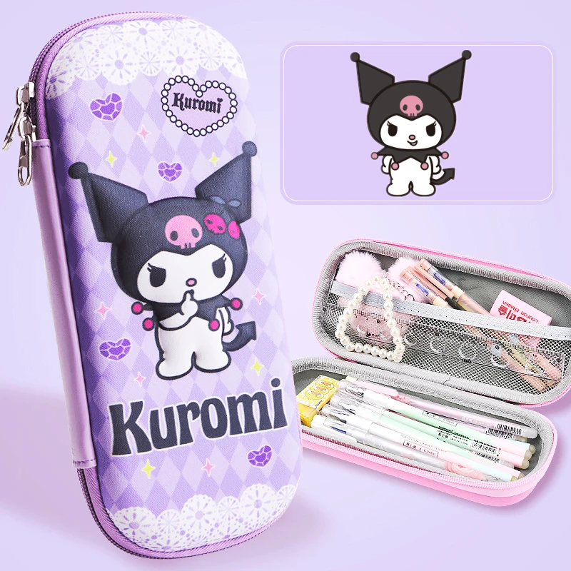 Anime 3D Kawaii Cinnamoroll Pencil Case Cute Melody Large Capacity Pen Holder Girls Boy Kids School Stationery Pencil Box Gift