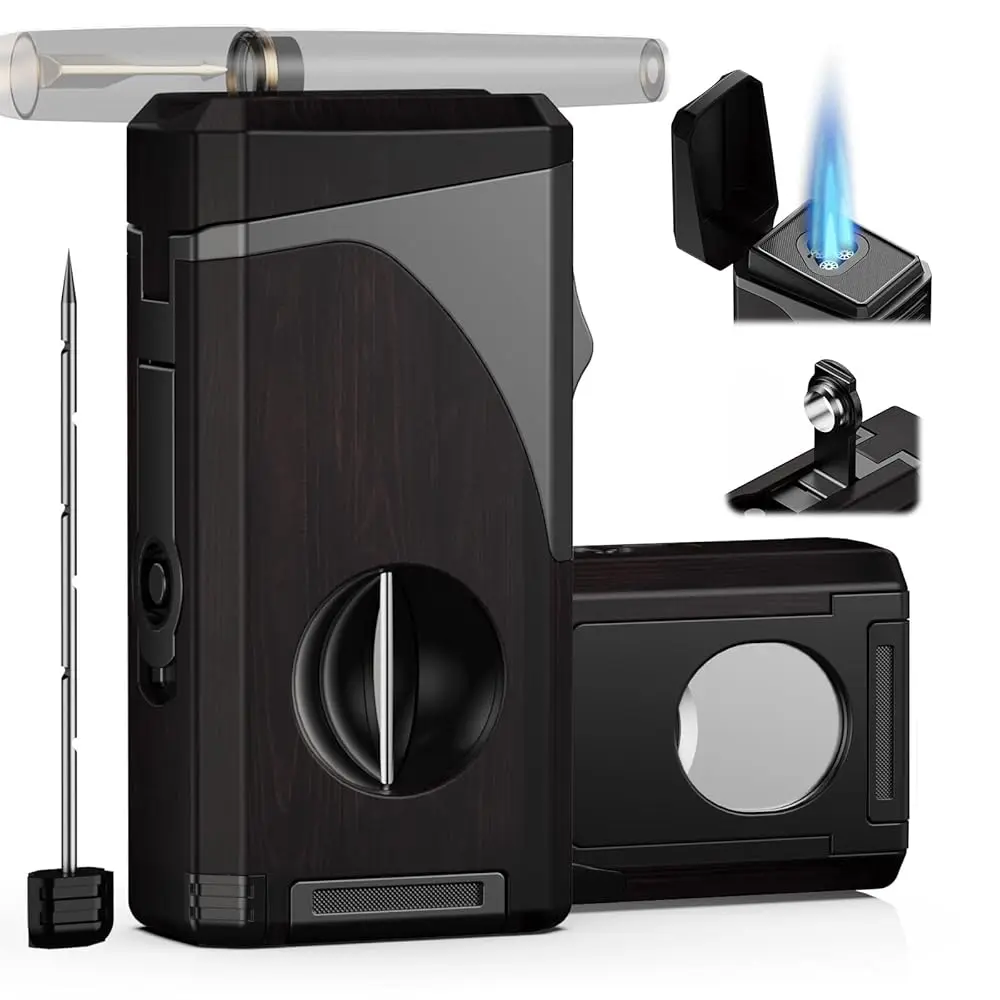 

Ailexpress Recommendation - 6-in-1 Torch Lighter with Holder, Straight & V Tool, Punch, Draw Enhancer tool, 3 Jet Flame, Gifts f