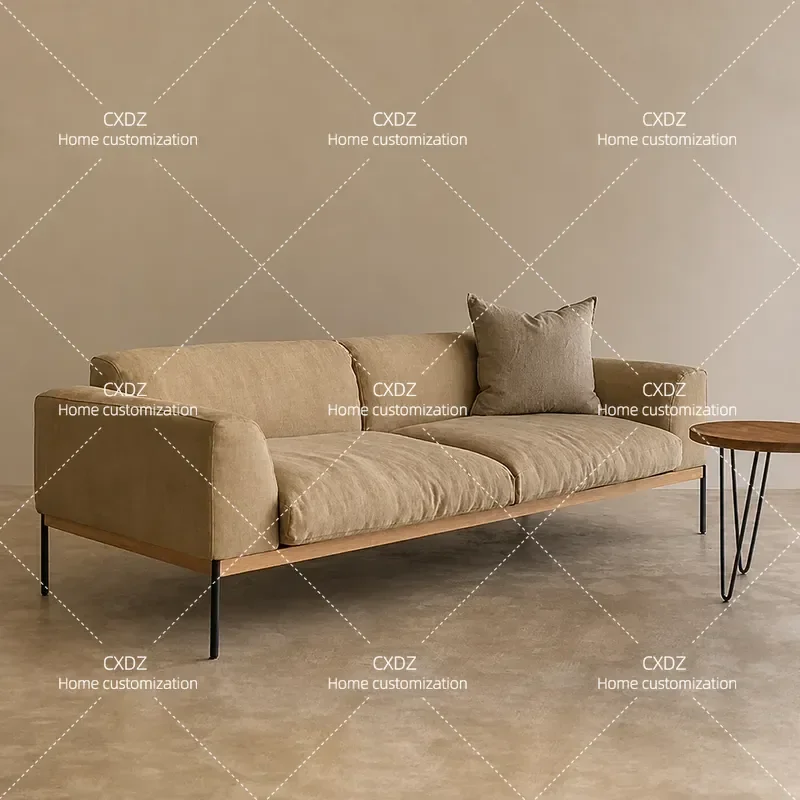 Wabi Sandy Wind Medieval Style Small Apartment Living Room B&B Hotel Household Nordic Japanese Straight Row Double Triple