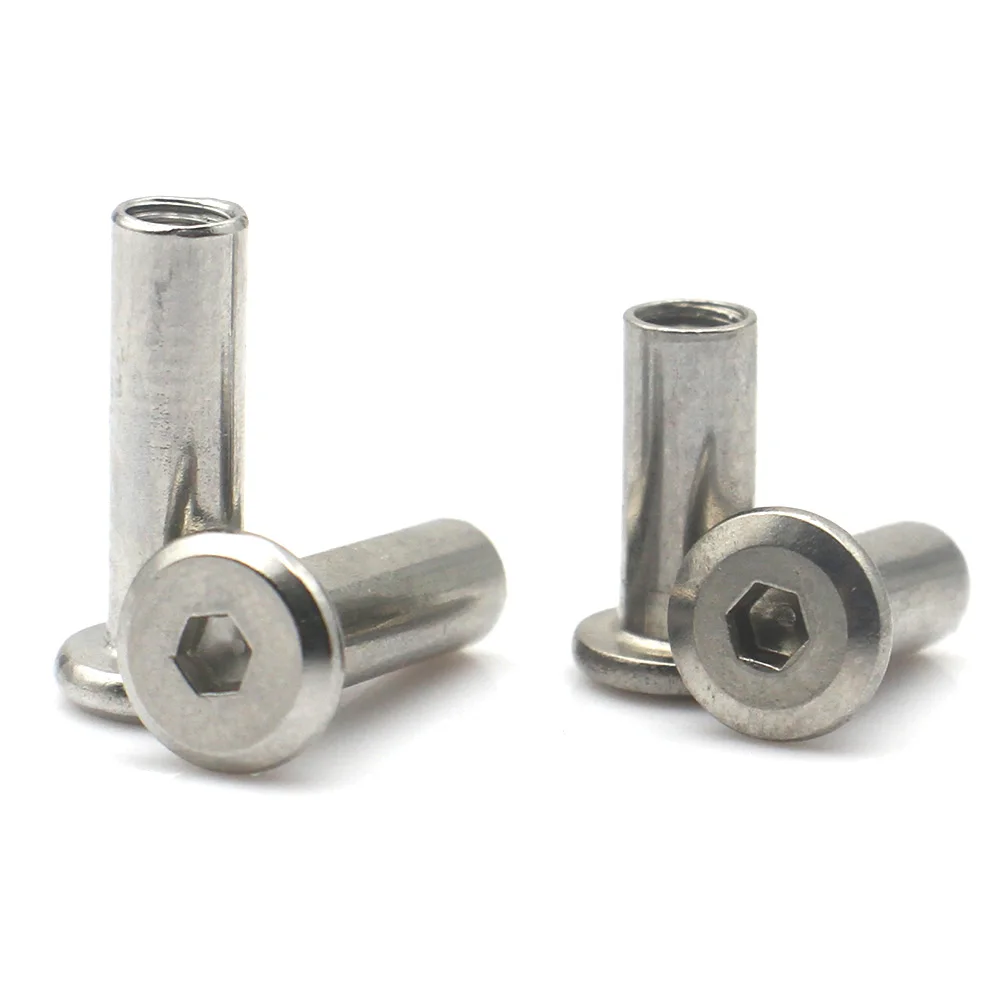2-20pcs M2 M3 M4 M5 M6 M8 M10 304 Stainless Steel Connector Screws Hex Socket Cap Nut Furniture Bolt Joint Fastener 4-100mm