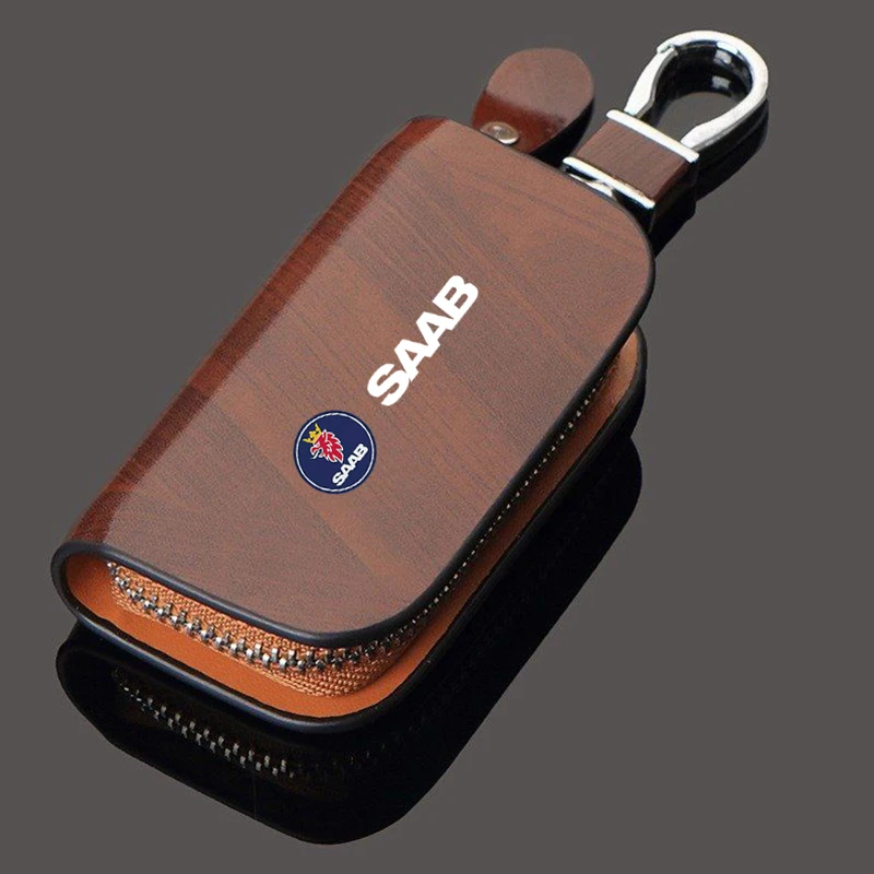 1Pcs  Smart Car Key case Remote Leather Housing Anti scratch Cover For Saab Logo 03-10 9-3 9-5 93 95 9000 900 Auto Accessories