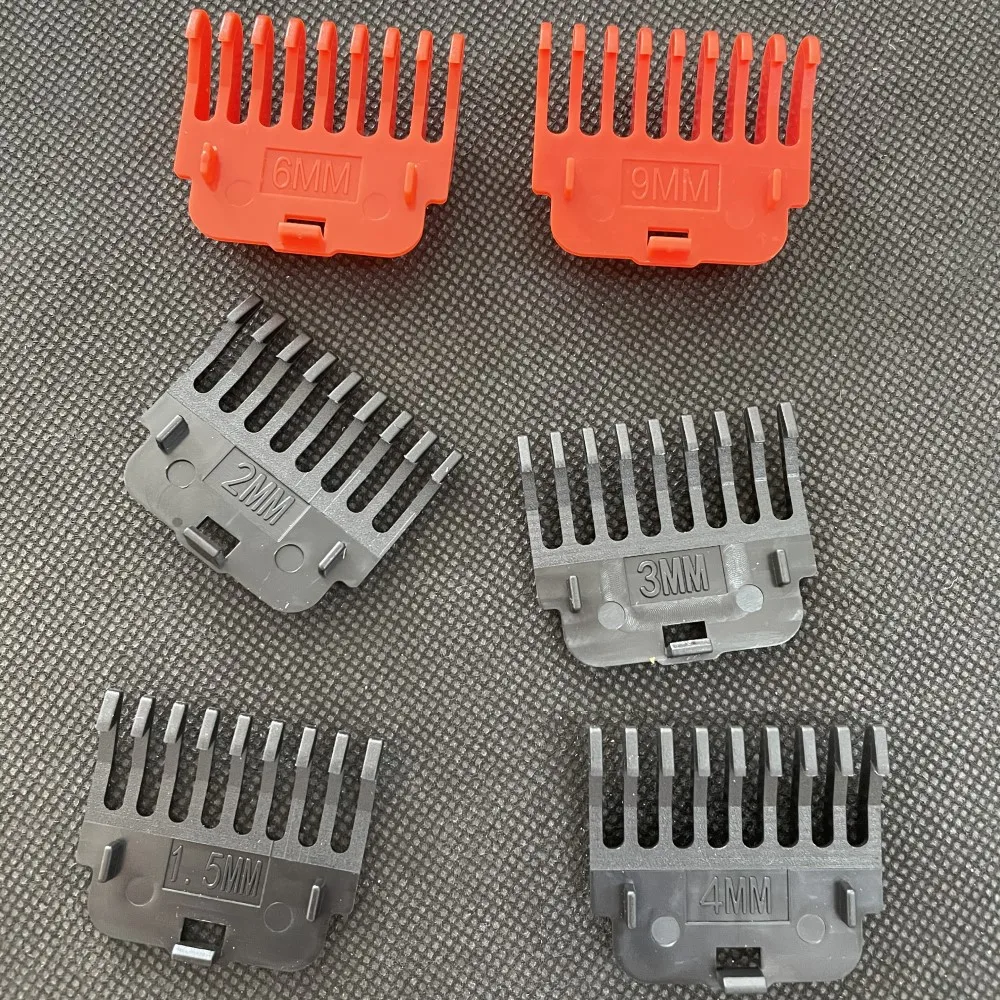 6本のバリカン,ガイド,カッティングガイド,1.5mm,2mm,3mm,4mm,6mm,9mm