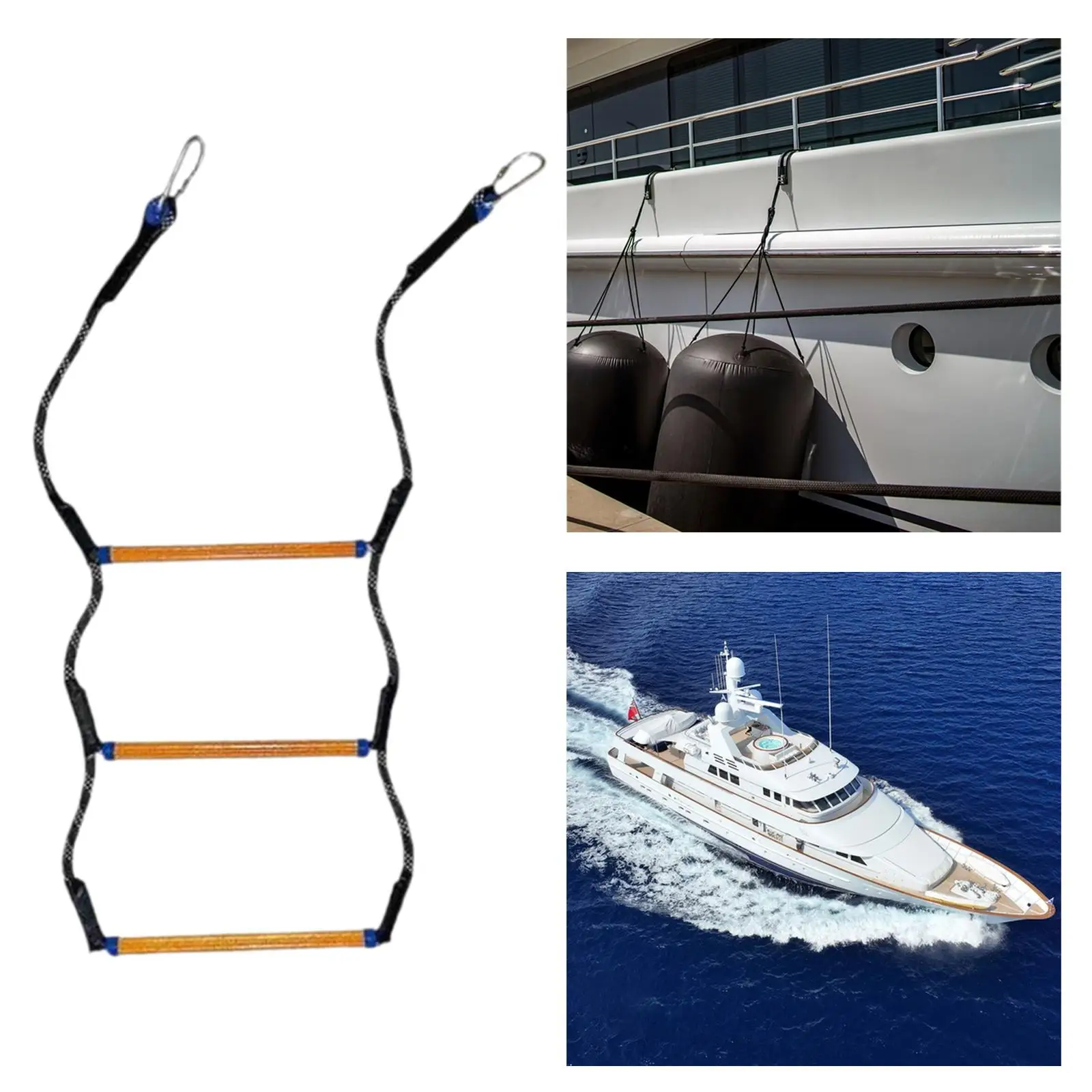 

Climbing Ladders Boat Rope Ladder Folding High Strength Yacht Boat Ladder Extension Resin Ladder Outdoor Rope Ladder Sturdy