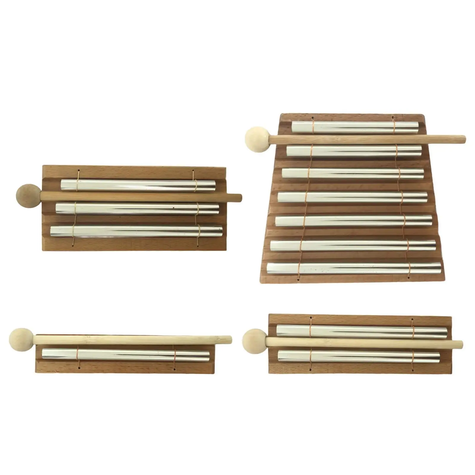 Meditation Chime Mindfulness Bell Percussion Instrument Alloy Wood for Early Childhood Music Classroom