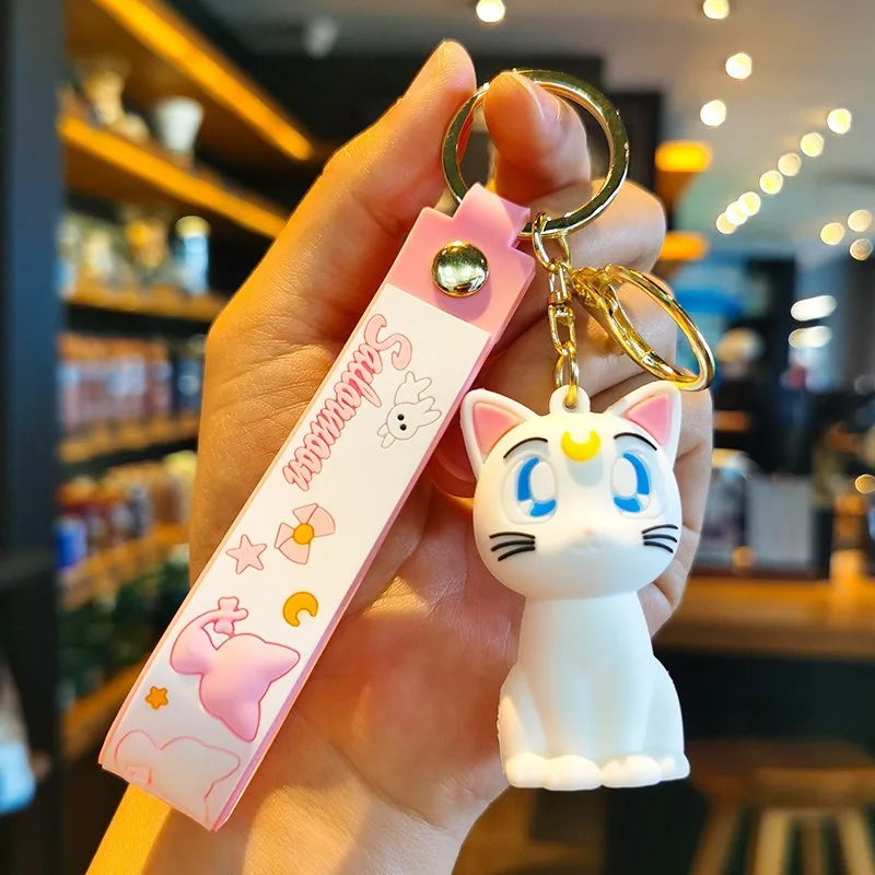 Sailor Moon Keychain Women Fashion Accessories Girls Key Rings Cartoon Anime Derivative Peripherals Keychains Bag Pendant Gifts