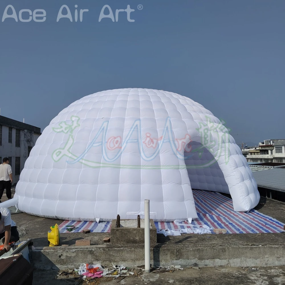 8m Inflatable Igloo Marquee Big Inflatable Igloo Dome Rave Tent for Party Rental Advertising