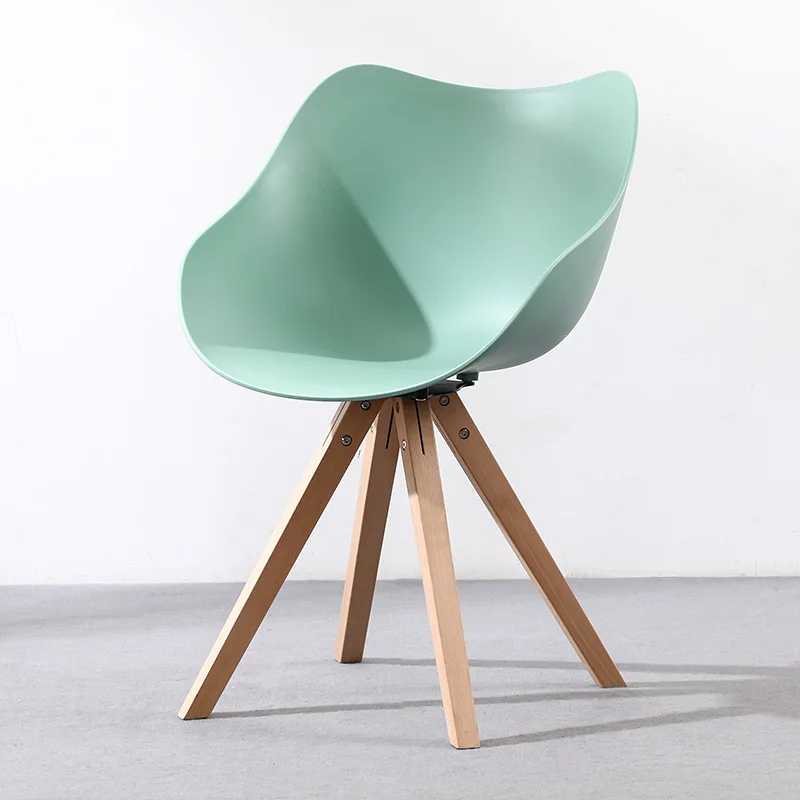 Nordic backrest solid wood Internet celebrity dining chair,  creative armrest home desk computer chair
