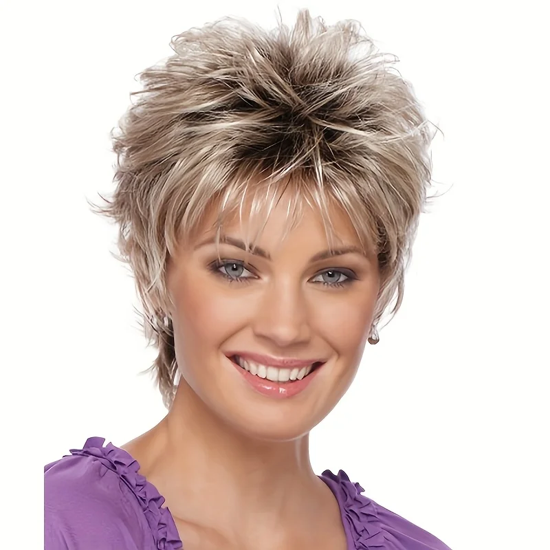 Women's Synthetic Wig with Side-Swept Waves, Voluminous Fashionable Black Curly Hair Wig, Suitable for Daily Wear and Cosplay