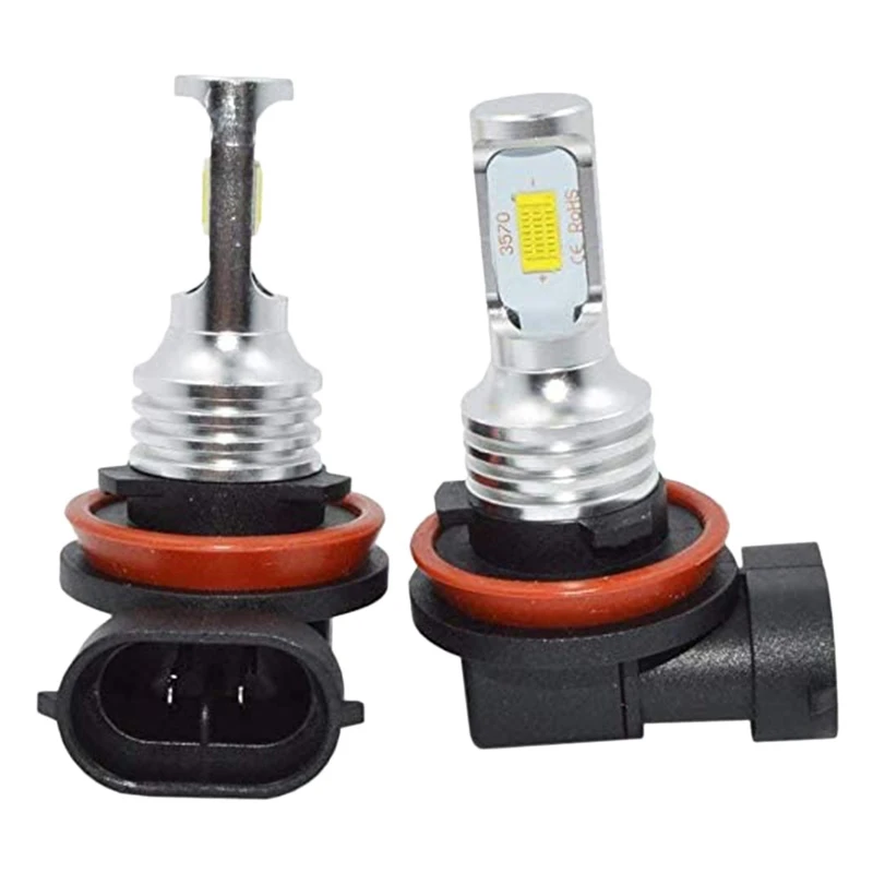 H11 LED Fog Light Bulb Newest Version 3570 CSP-Chips H8 H9 LED Fog Lamp Bulbs White 6000K Use for Fog