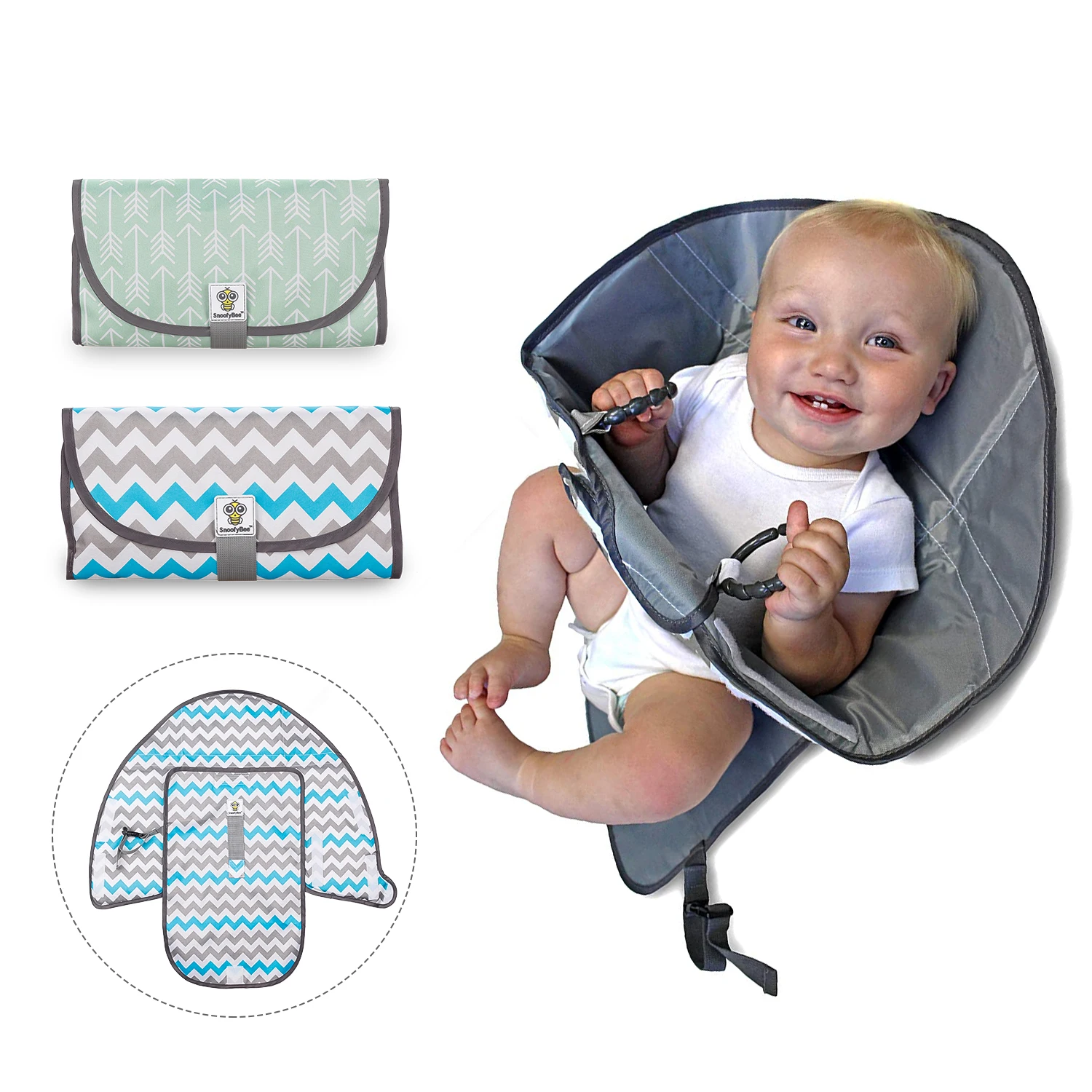 3 in 1 Portable Baby Changing Pad Multifunctional Baby Care Pad Waterproof Diaper Cover Newborn Storage Bag