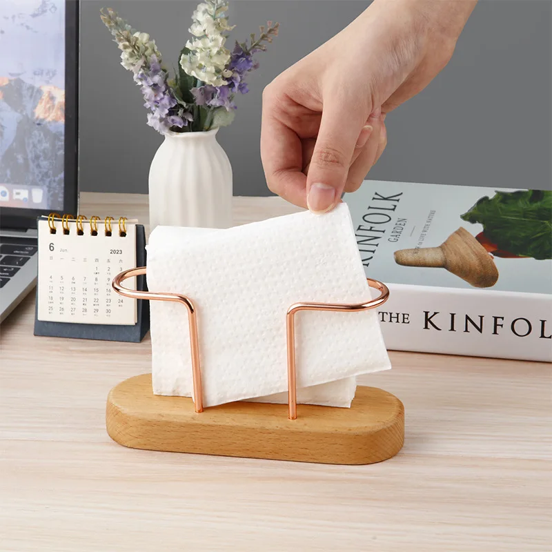 Wooden Paper Napkin Holder Napkin Table Container With Toothpick Case Gold Tissue Case Restaurant Decoration Kitchen Accessories