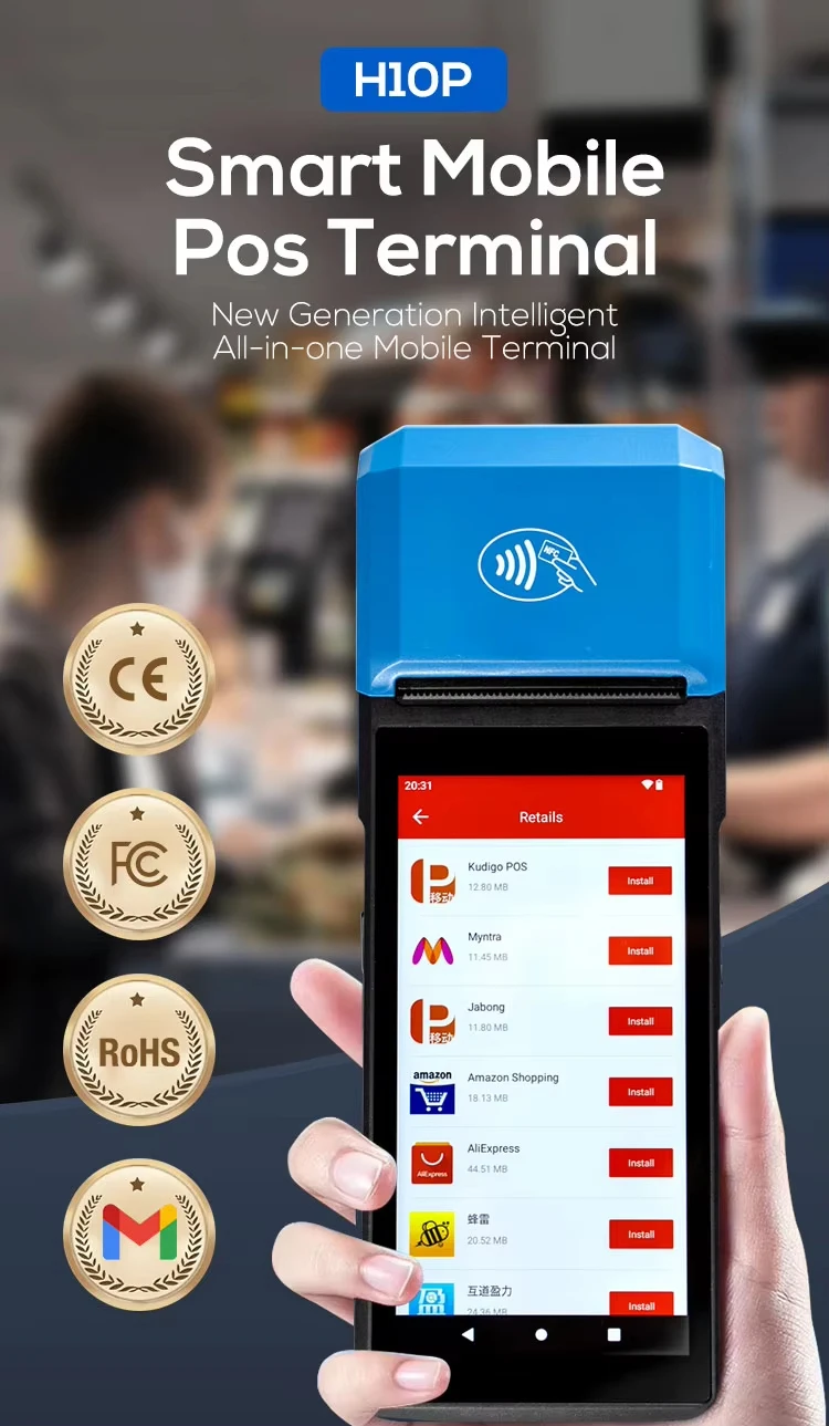MASUNG H10P Industrial Rugged PDA Android Handheld With 2D Barcode Scanner NFC GPS For Retail Logistics Hotel Restaurant