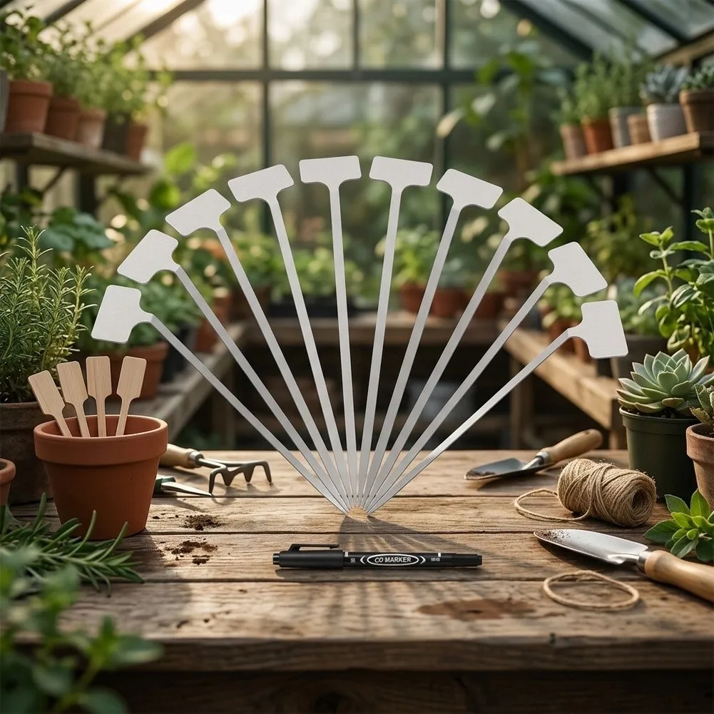 304 Stainless Steel Plant Markers Waterproof Reusable Plant Labels For Garden Use Metal Markers For Home Gardens