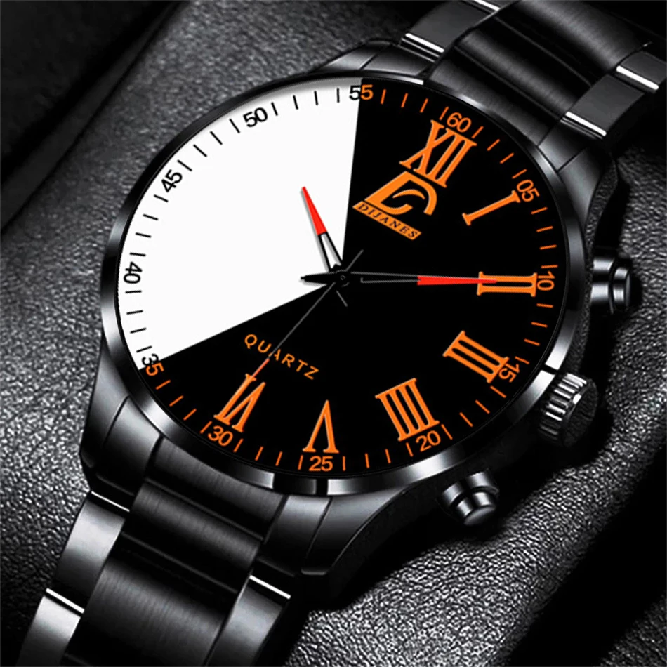 

reloj hombre 2022 Brand Luxury Business Mens Watches Stainless Steel Casual Men Leather Quartz Wrist Watch relogio masculino