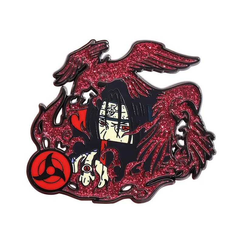 나루토 일본 애니메이션 주변기기 만화 금속 브로치 재미있는 남성과 여성 학생 의류 배낭 액세서리 배지 귀여운