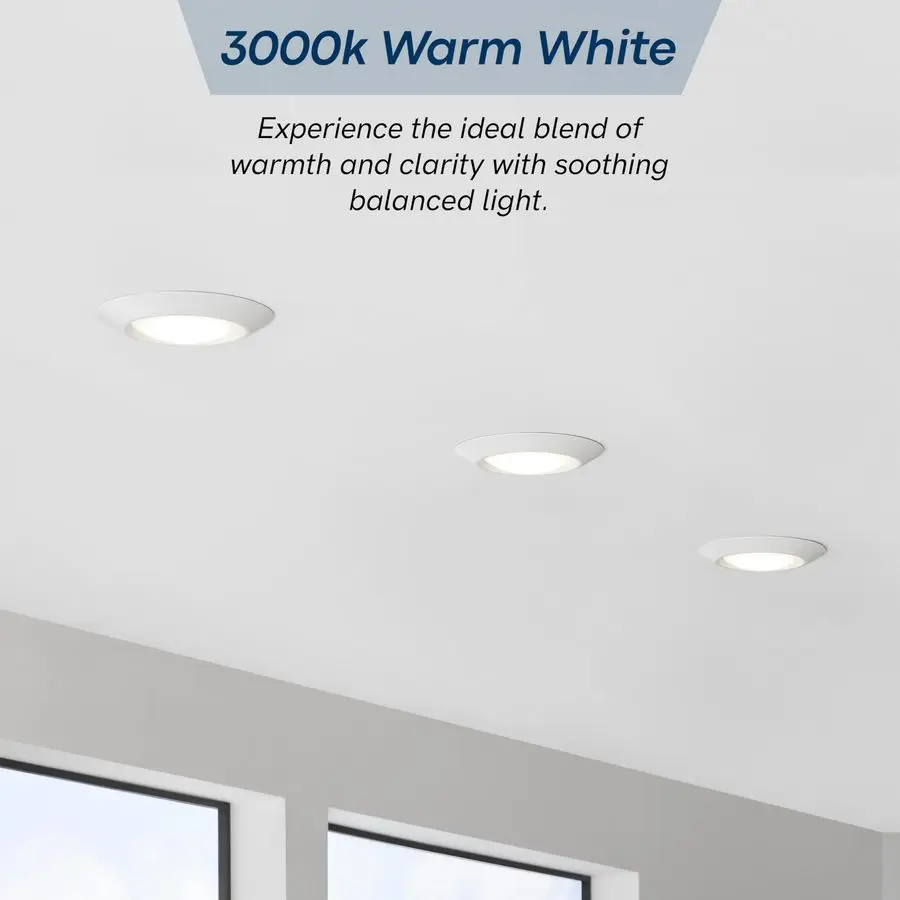 14550S15 Generation Lighting Traverse Lyte Round 6 in. 3000K, Canless Integrated LED Recessed Light, 925 Lumens, 90 CRI, T24 Com