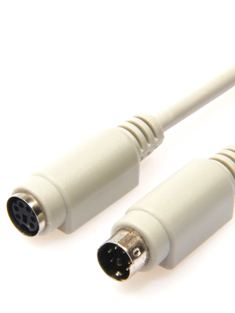 6 Pin PS2 PS/2 Male To Female Extender Cable Adapter Joiner Connector 6Pin Keyboard Mouse Extension  Wire HY417