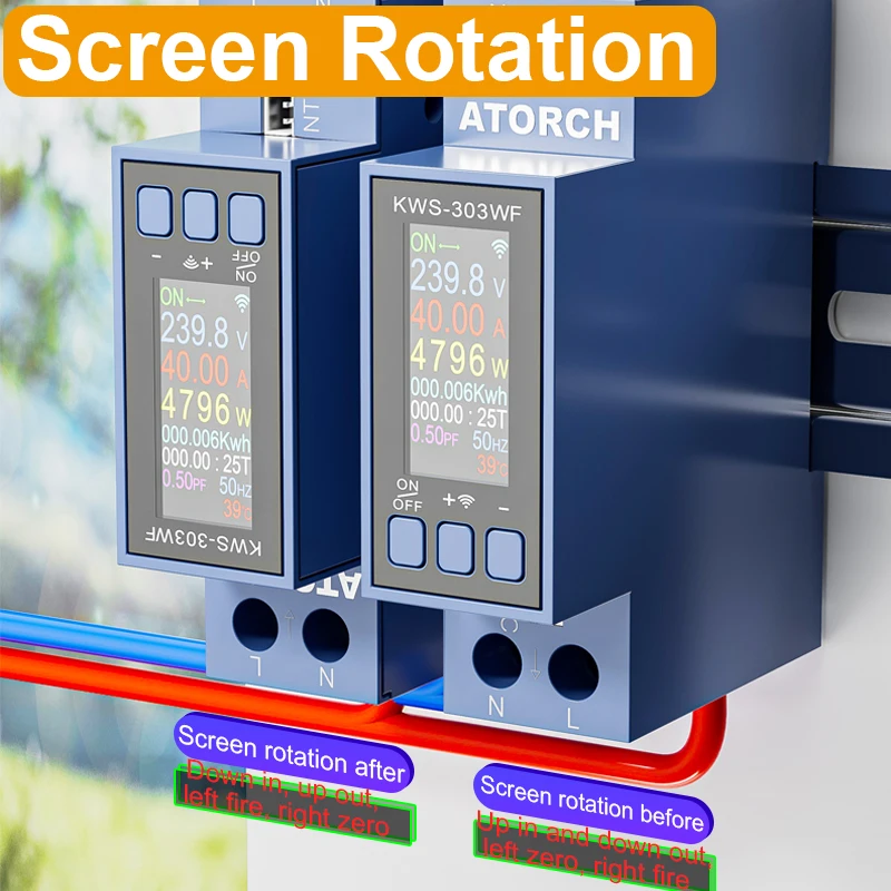 WiFi Tuya DIN Rail AC Voltmeter Digitale Energie Spanningstester Stroomonderbreker Elektricien Verbruikteller Meter Wattmeter