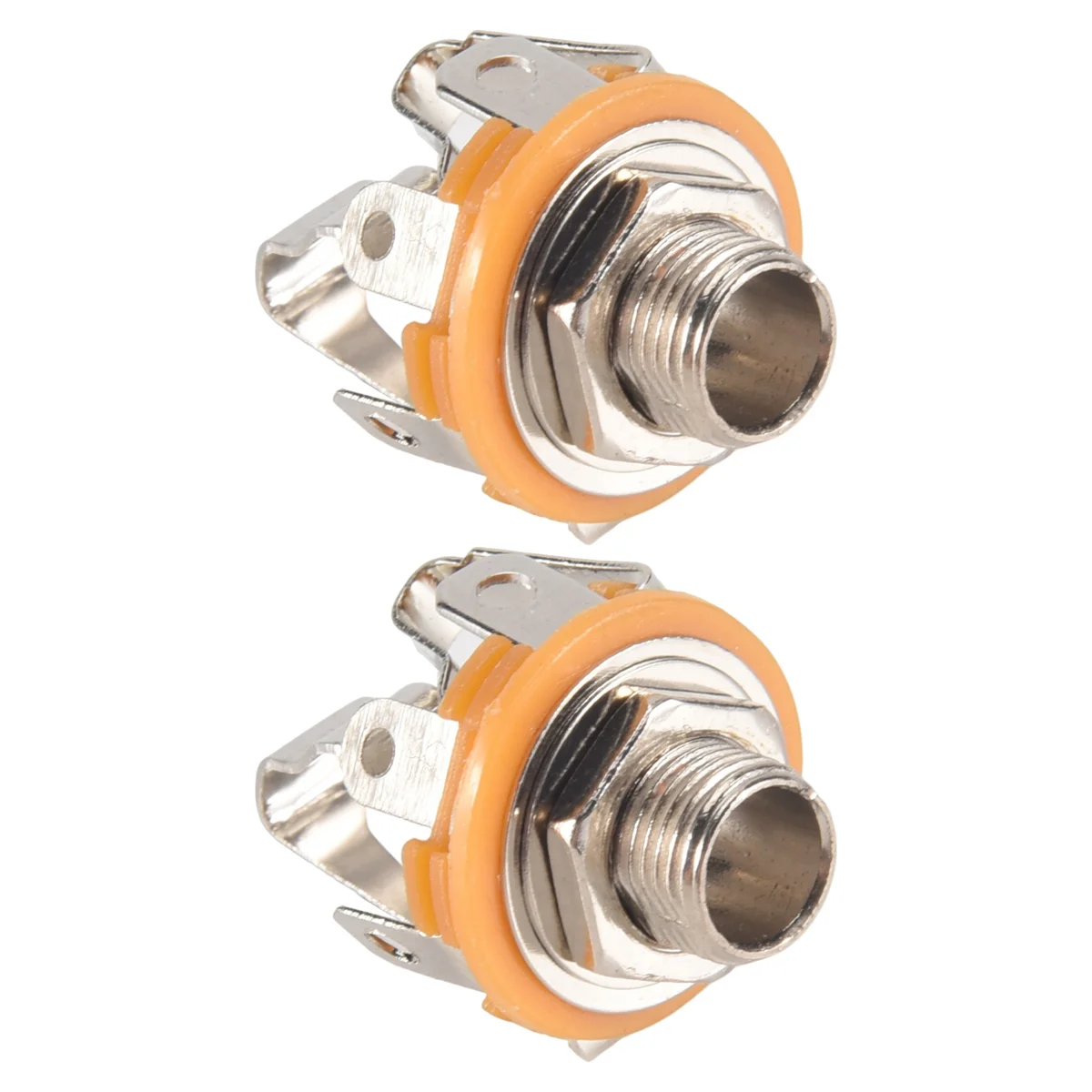 2 szt. 1/4 cala 6,35 mm gniazdo wejściowe stereo do gitary basowej elektrycznej, gniazdo wyjściowe przetwornika gitarowego, bogate części gitarowe